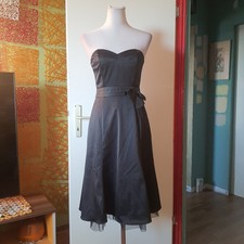 Schwarzes Satin Abendkleid