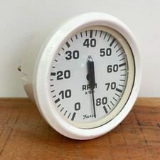 Faria Drehzahlmesser Tachometer Euro White 7000 RPM 85mm Außenborder Anzeige