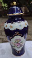 Große 32 cm Deckel Vase echt Kobalt Wallendorf W 1764 Porzellan