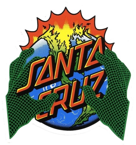 Santa cruz skateboard sticker - skateboard,
