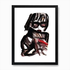 Rocker Kunstdruck gerahmt