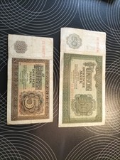 50 DDR Und 5 DDR Mark Schein 1948
