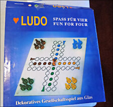 LUDO - EXCLUSIVES GLASSPIEL ( Prinzip " Mensch ärgere ……….." ) )