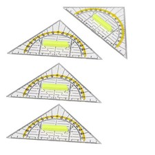 4 Stück Geodreieck mit Griff