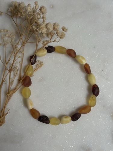 Bernstein splitterarmband - bernstein,
