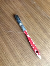 Vintage Pinsel Schmal Roter Griff 70er Jahre