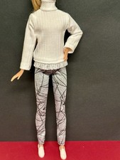 Barbie Kleidung Fashion-Elegantes Set, Leggings Hose,Langarm Shirt , Stirnband