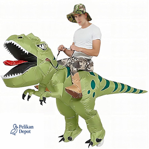 Aufblasbares dino kostüm - aufblasbares,