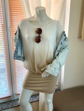 Made in Italy Seiden Kleid Batik Tunika Blusenkleid Rock xs s m l 34 36 38 40 