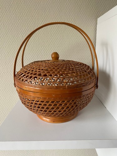 Bambuskorb mit deckel - bambuskorb,