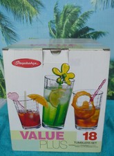 18 Longdrinkgläser- 3 Größen 3 x 6 Trinkgläser Pasabahce Value Plus Tumblers Set