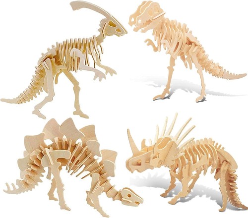Dinosaurier holzpuzzle 4 - dinosaurier, 3d
