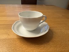 Espresso Tasse Hutschenreuther Maria Theresia mit Unterteller weiss