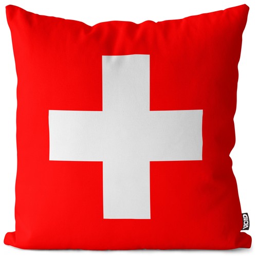 Schweiz kissenbezug flagge - kissenbezug,