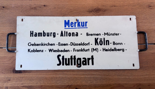 Zuglaufschild metall - metall, fd