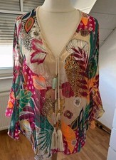 Bohemian Bluse Bunt Trompetenärmel Gr.M
