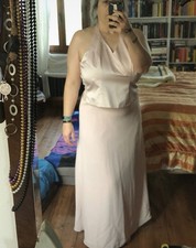 Langes Kleid Puderrosa Gr. L