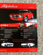 ALFAHOLICS ALFA ROMEO - RAHMENBARES SAMMLERSTÜCK ORIGINAL OLDTIMER WERBUNG