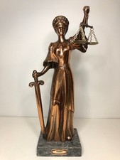 Vintage Kupfer Themis Skulptur