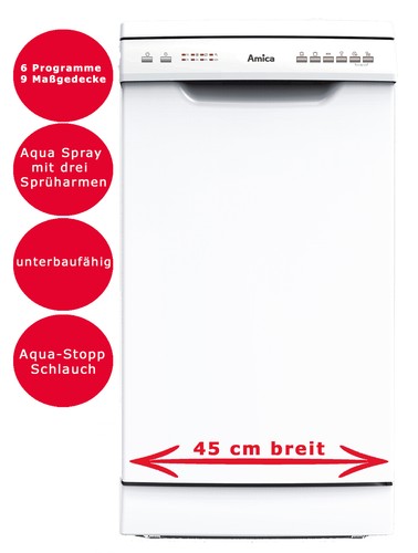 Amica geschirrspüler 45cm - amica,