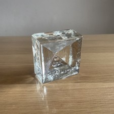 Vintage Glas Objekt Quadrat -