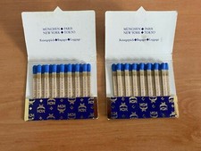  2 x Streichhölzer Heftchen/Schachtel  blau  MCM  