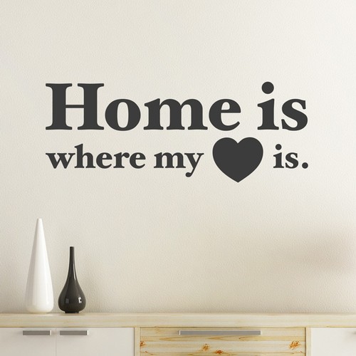 Wandtattoo spruch home - spruch, "home