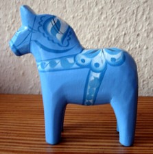 Dalarnapferd Dalapferd Holzpferd Schweden 10 cm hellblau oder rosa