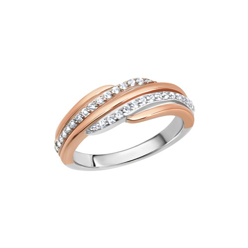 Ring silber 925 zweifarbig - silber,