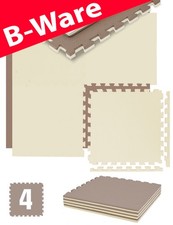 B-Ware  2 cm Dick: 1m² Bodenschutz Fitnessmatte - 4 Sportmatten 50 x 50 Optische