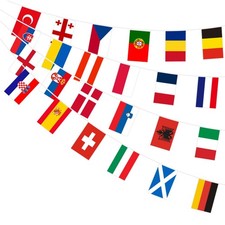 24 Länder Fahnen Banner für