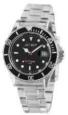 Neu Herrenuhr Jet Set  Polycarbonat Neue AG4 Batterie liegt bei  #069