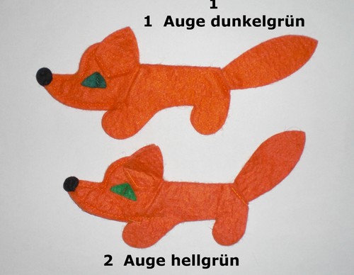 Filzfigur fuchs vari - filzfigur, augen