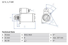Bosch 986 021 980 starter - 021,