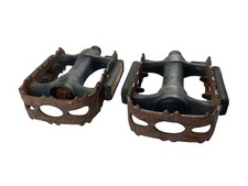 VP-992 S Vintage Fahrradpedale Schwarz Metall L+R Set I99 99.9 1 VP-Kappe fehlt