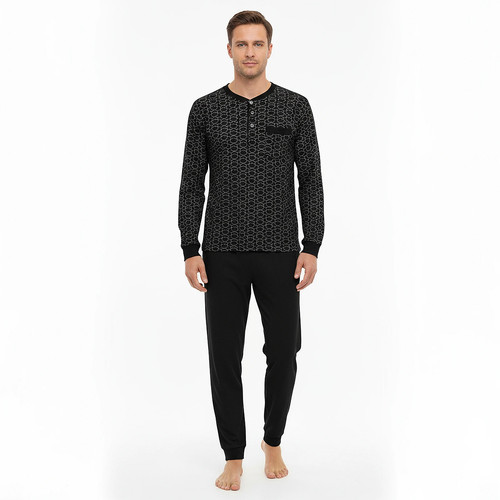 Schlafanzug pyjama herren lang - pyjama,