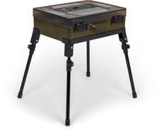 Korum Mega Blox Station Fully Loaded Karpfenbox Bivvy befüllt Ködernadel Schere