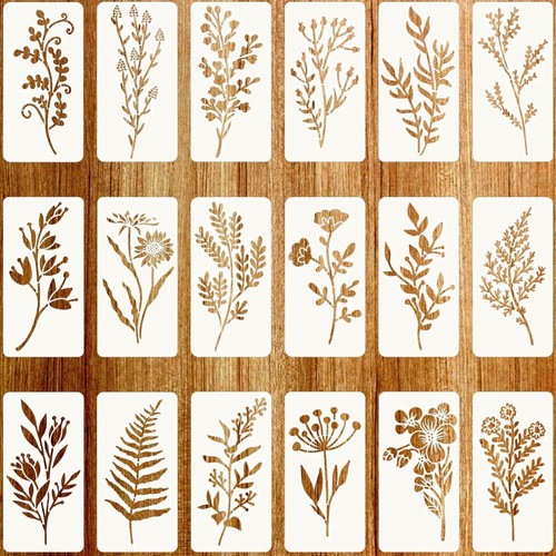 Blumen schablonen holz wand - blumen,