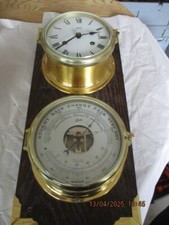 Schatz Glasenuhr Royal Mariner mechanisch + Compensated Barometer Thermometer CC