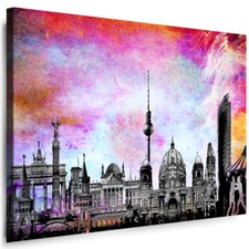 Wandbilder Bilder xxl Leinwand Bild BERLIN SKYLINE KUNSTDRUCK AUFGESPANNT POSTER