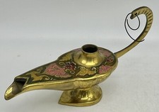 Vtg Solid Brass Genie Style