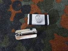 (S1-182) Schützenschnur Bundeswehr silber Ordensspange Bandspange mit Halter