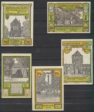 Soldin stadt 5x notgeld - soldin,