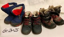 3 Paar gebrauchte Winter Kinderschuhe für Jungen Größe 24+25