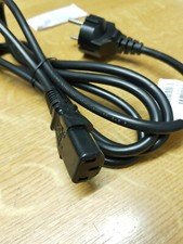 2x Stromkabel Kabel 1,8m für PC Computer Rechner Monitor Netzteil.. schwarz