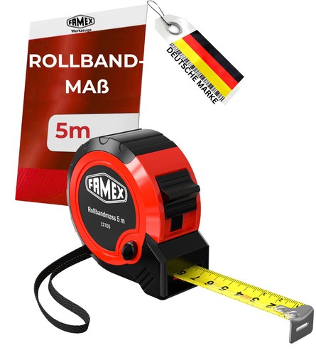 Famex rollbandmaß mit stopper - rollbandmaß,