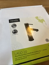 'aquaSu' Waschtischarmatur  'Lago 2.0'  matt schwarz, Pop-Up Ventil  NEU & OVP