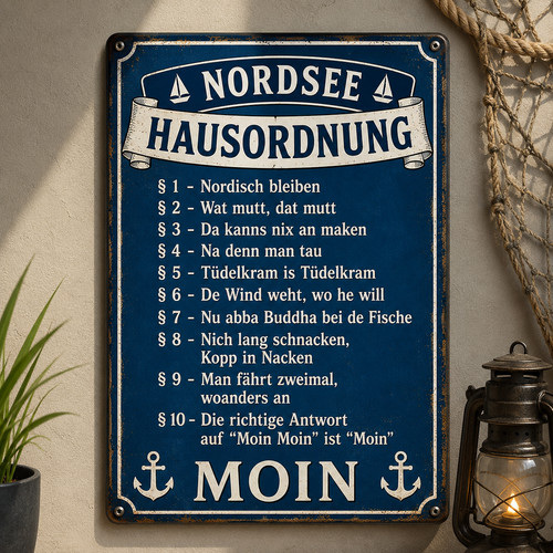 Blechschild nordsee - blechschild,