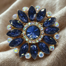 Damen Brosche mit blauen