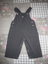 Petit Bateau Baumwoll-Latzhose NEU Gr.74 grau Streifen